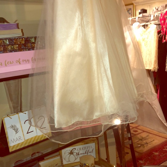 GIRL’S SATIN & LACE ,ROSE GOLD SEQUINS DRESS - Picture 4 of 7